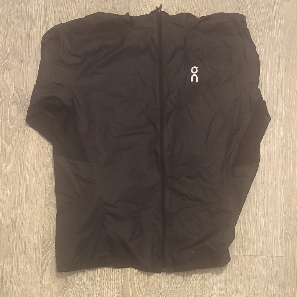 On Running Black Windbreaker Lightweight Jacket